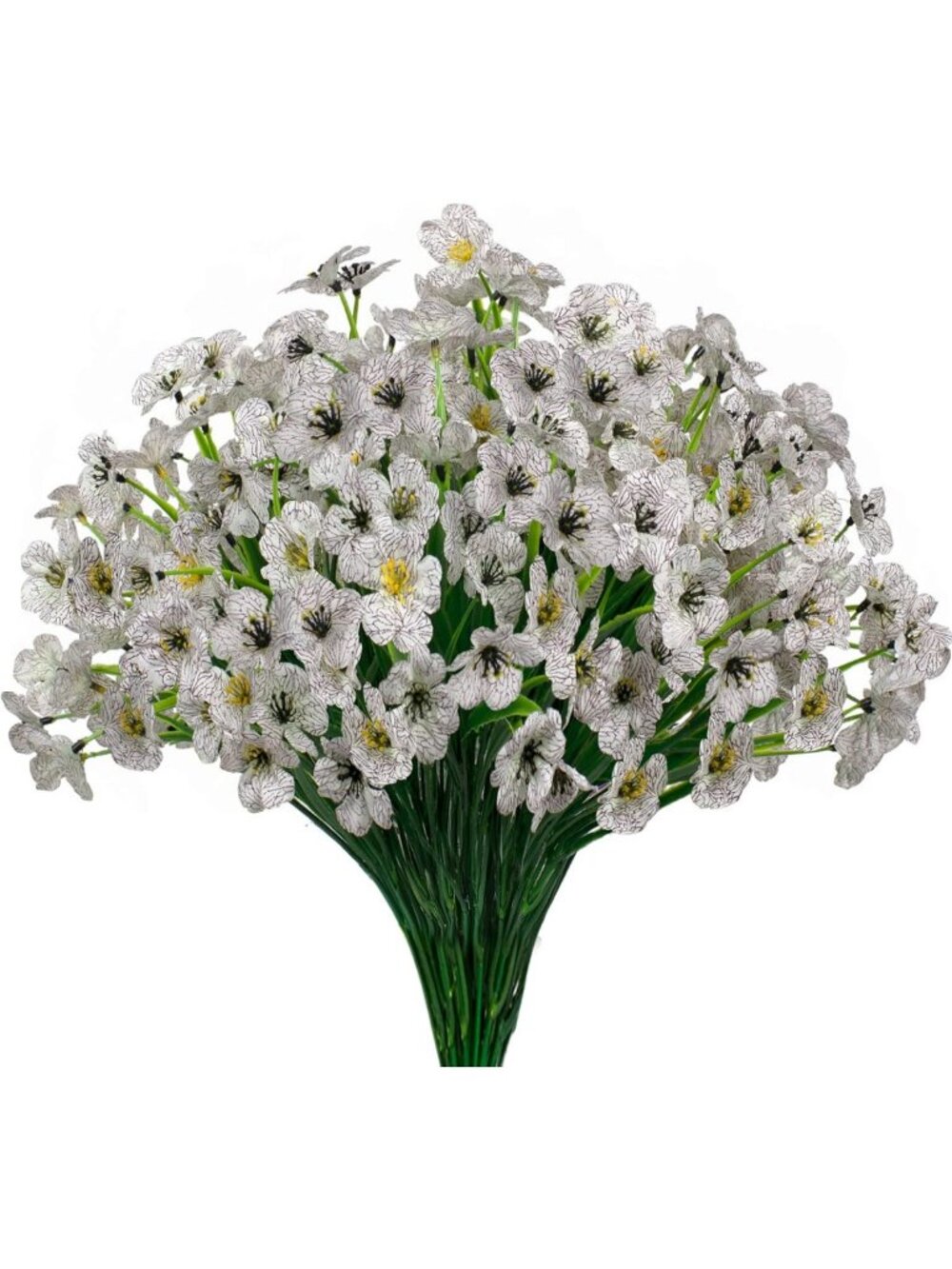 15 Bundles UV Resistant Faux Flowers & Shrubs for Outdoor Garden Decor